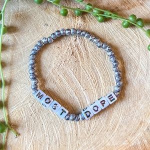 Most Dope | Mac Miller Inspired Beaded Bracelet | Silver | Unisex Stretch Fit